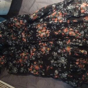 Black flowery dress
